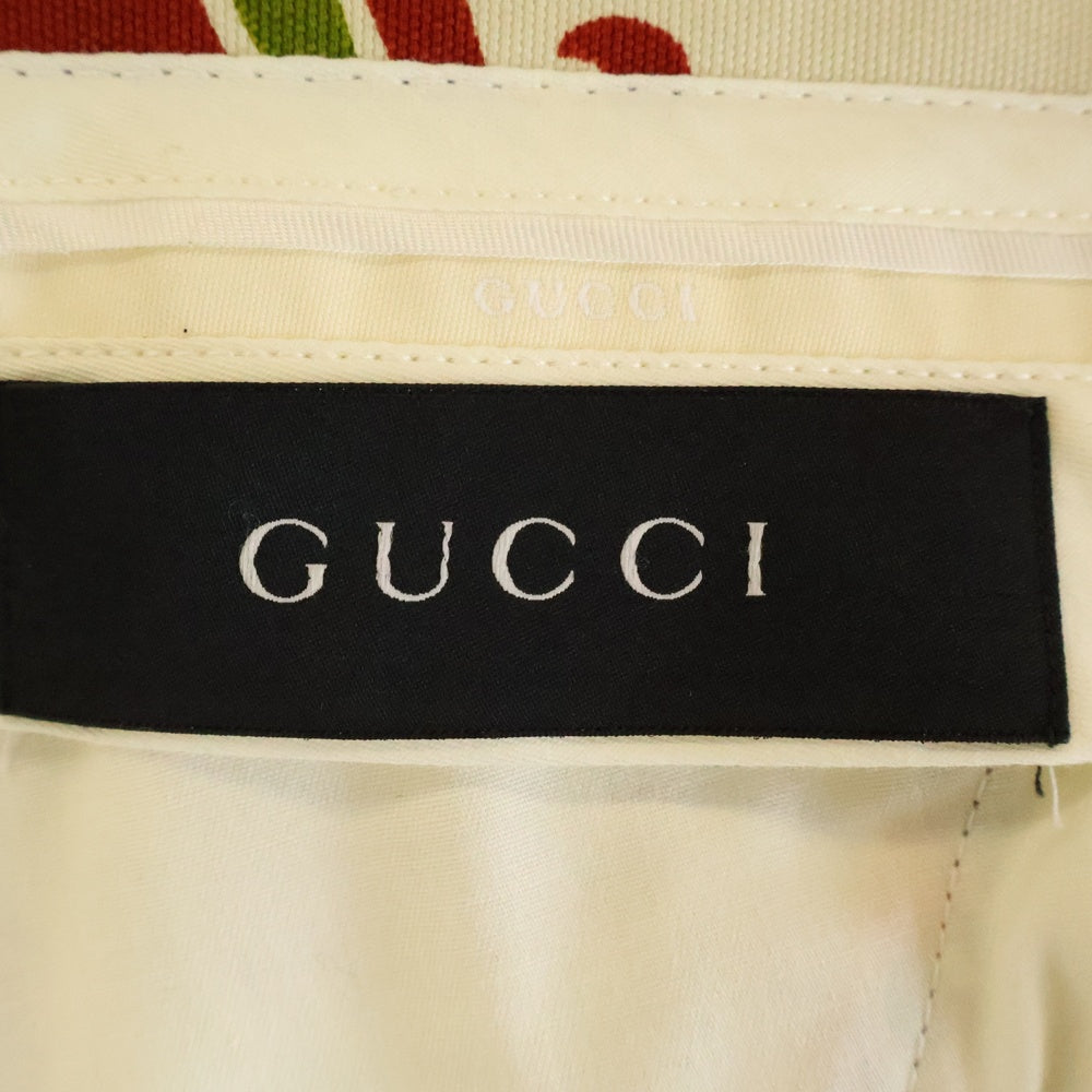 GUCCI(グッチ) ABSTRACT PURINTED COTTON PANTS アブストラクト コットンパンツ スラックスパンツ マルチ 335318 Z36457574