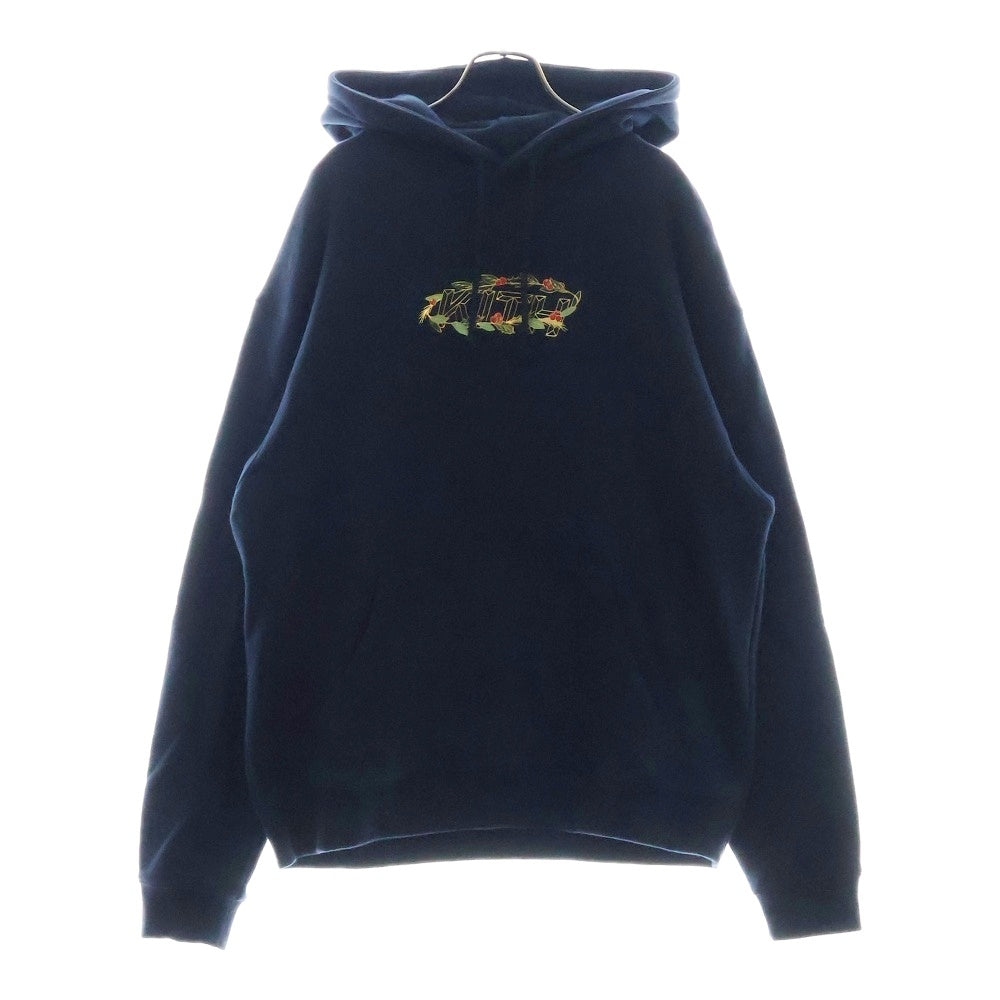 KITH(キス) Kithmas Wreath Orbit Williams 3 Hoodie キスマスロゴスウェットパーカー クリスマス限定 ネイビー