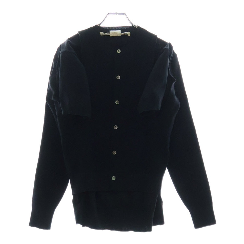 COMME des GARCONS(コムデギャルソン) 19SS ドッキングポリエステルニットカーディガン レディース GC-N008 ブラック
