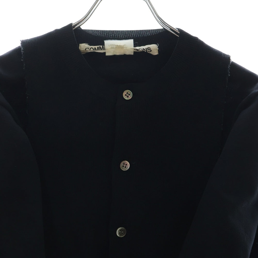 COMME des GARCONS(コムデギャルソン) 19SS ドッキングポリエステルニットカーディガン レディース GC-N008 ブラック