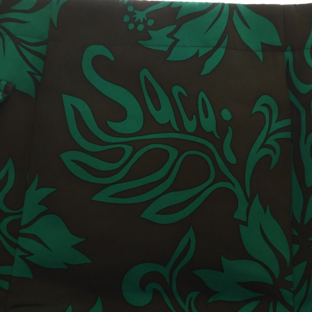 Sacai(サカイ) 24SS Floral Print Skirt フローラルプリントスカート カーゴポケットラップスカート レディース 24-07052 ブラウン/グリーン