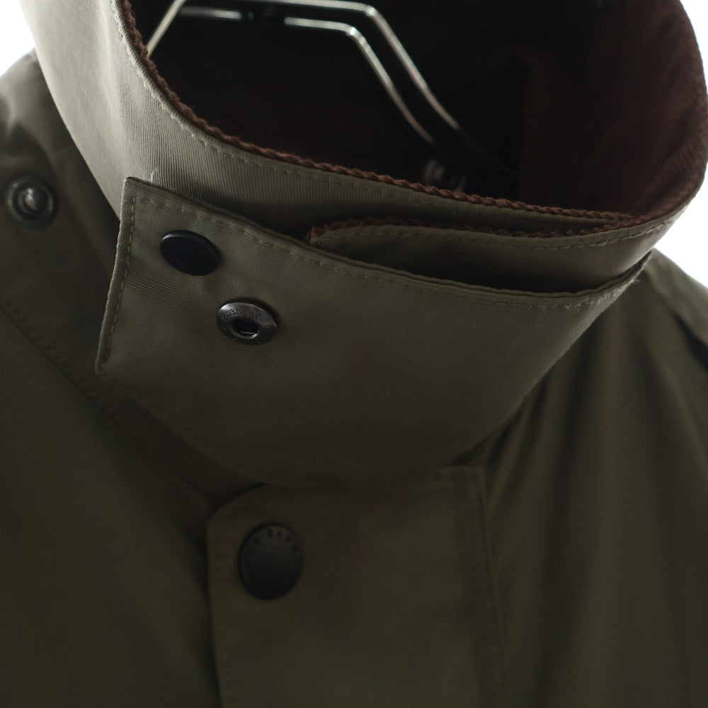 Barbour(バブアー) × YOKE BROKEN BEAUFORT ×ヨーク 裏地チェック ダブルジップナイロンジャケット ブルゾン カーキ 231MCAS056