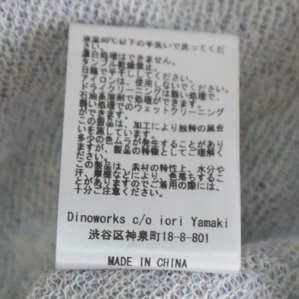 DINOWORKS(ディノワークス) PORIS SHINE HOODIE ジップアップフーディー パーカー ラメ加工 グレー レディース