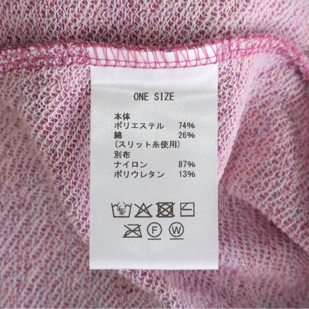DINOWORKS(ディノワークス) PORIS SHINE HOODIE ジップアップフーディー パーカー ラメ加工 ピンク レディース
