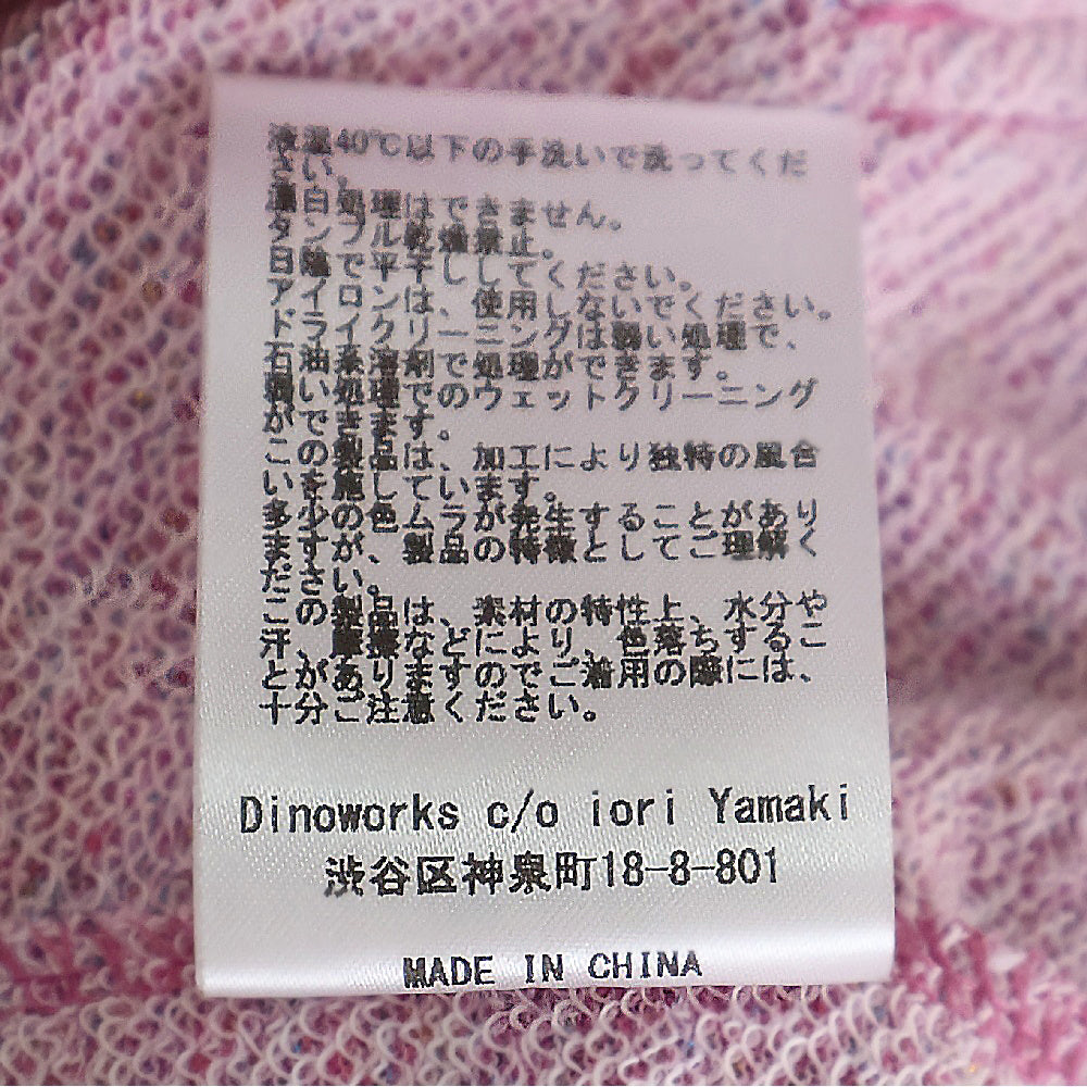 DINOWORKS(ディノワークス) PORIS SHINE HOODIE ジップアップフーディー パーカー ラメ加工 ピンク レディース