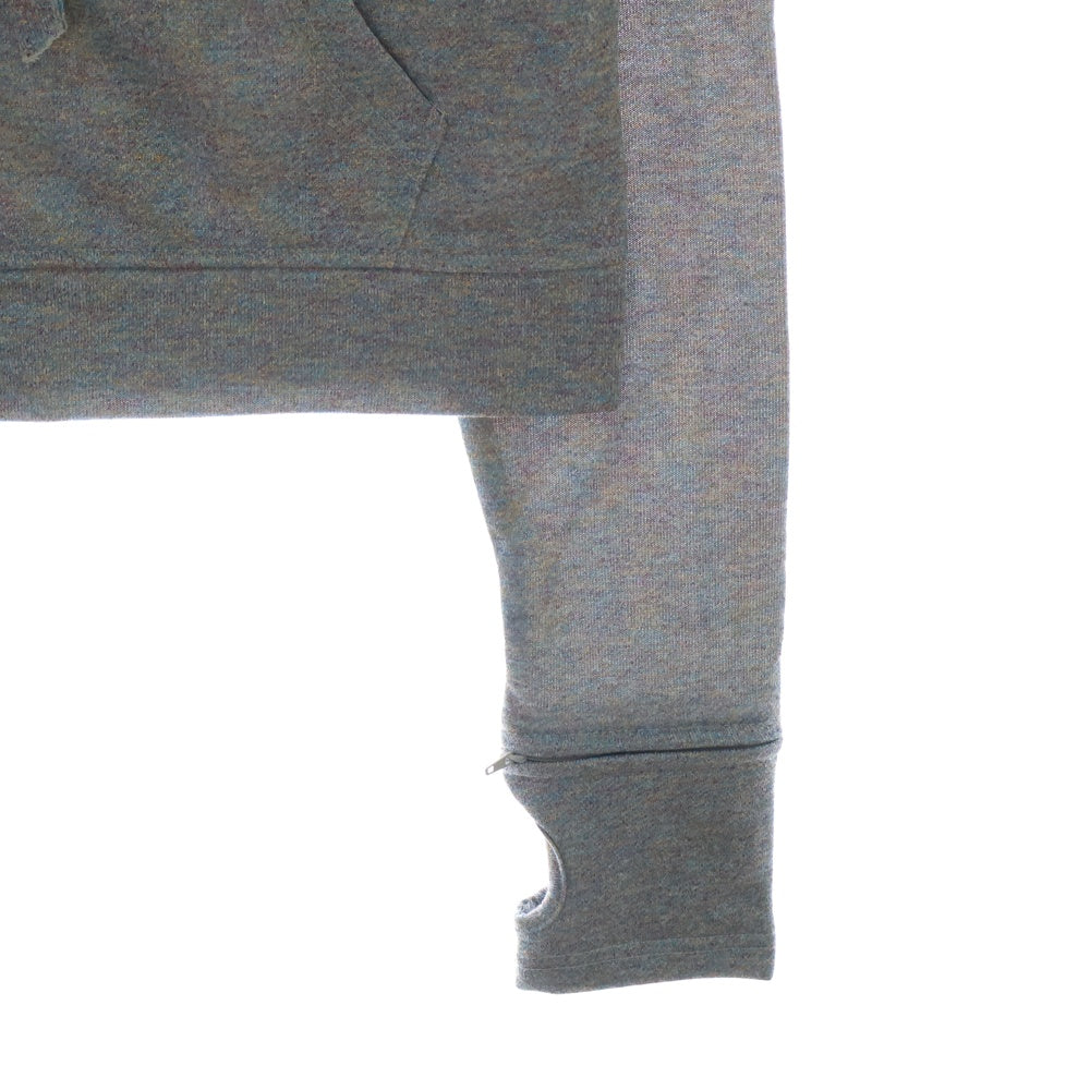 DINOWORKS(ディノワークス) PORIS SHINE HOODIE ジップアップフーディー パーカー ラメ加工 グレー レディース