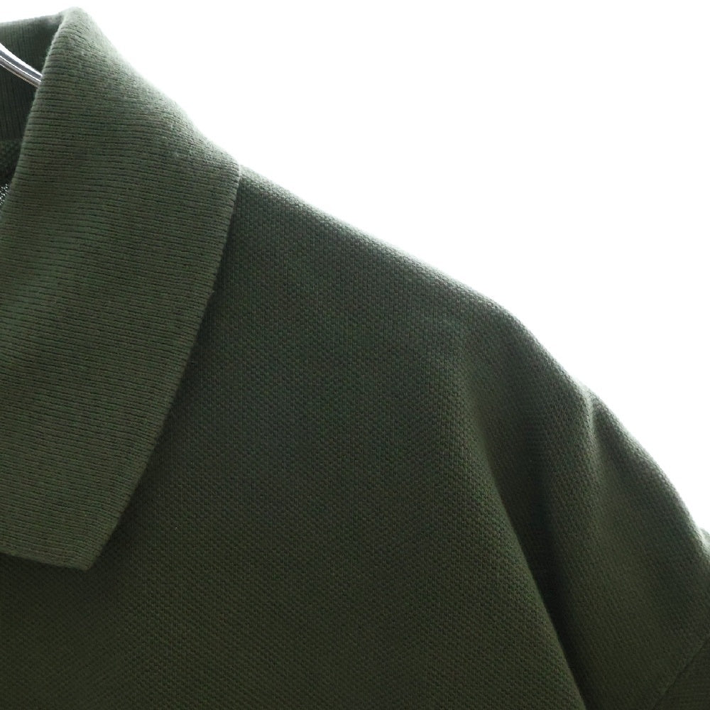 STUSSY(ステューシー) Pique Polo ロゴ刺繍半袖ポロシャツ カーキ