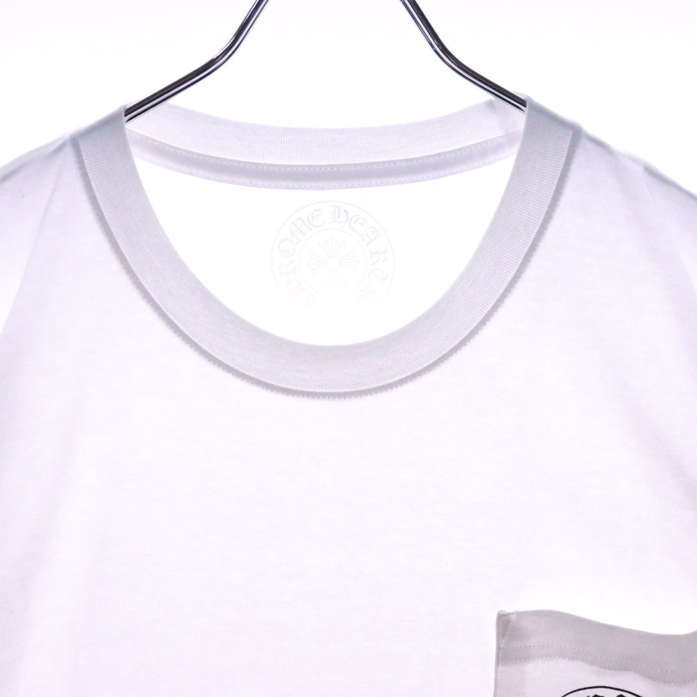 CHROME HEARTS(クロムハーツ) Miami Horseshoe S/S Tee マイアミ限定 バック ホースシュー クルーネック半袖Tシャツカットソー ホワイト