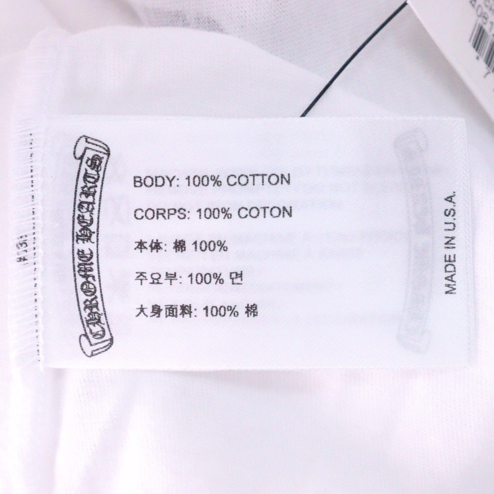 CHROME HEARTS(クロムハーツ) Miami Horseshoe S/S Tee マイアミ限定 バック ホースシュー クルーネック半袖Tシャツカットソー ホワイト