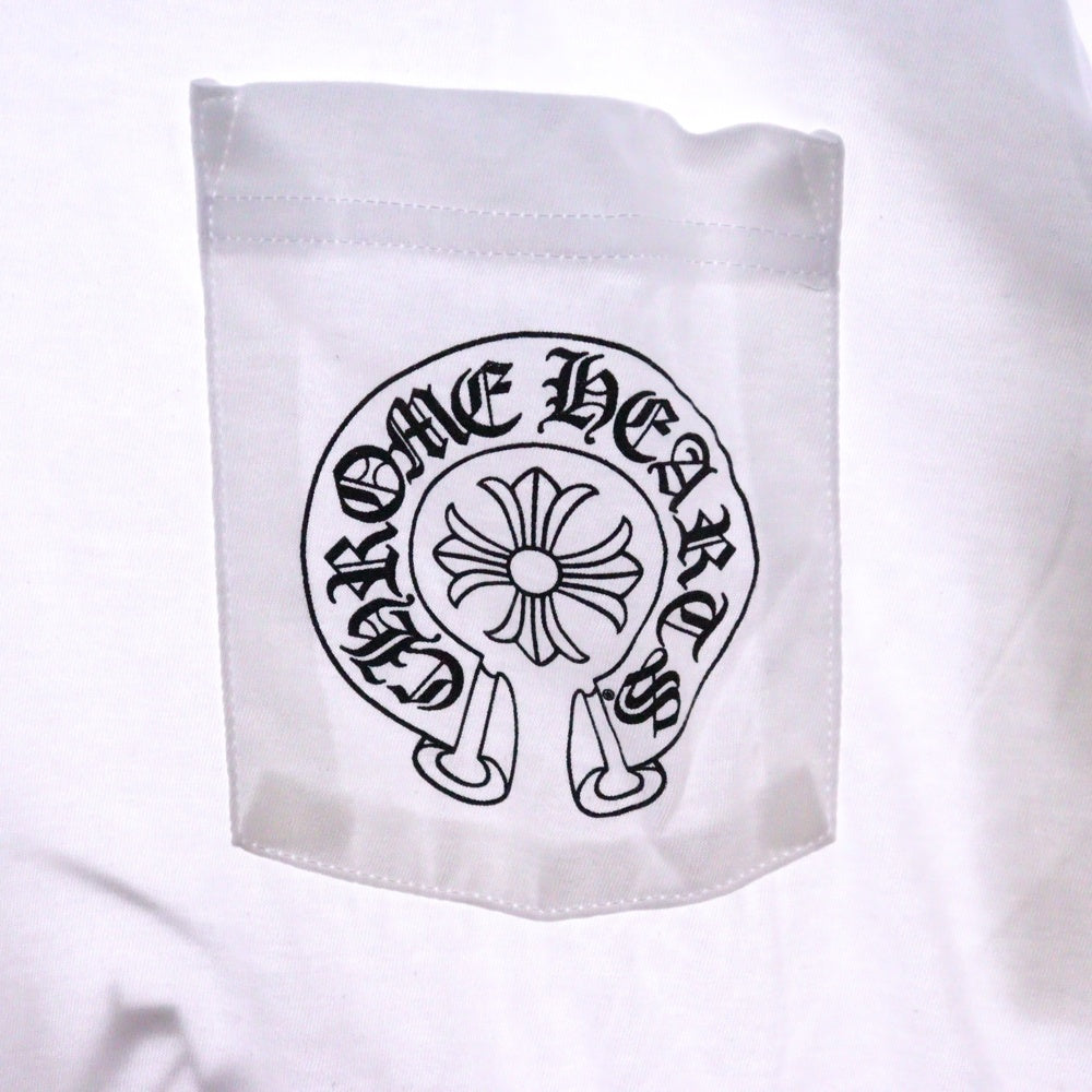 CHROME HEARTS(クロムハーツ) Miami Horseshoe S/S Tee マイアミ限定 バック ホースシュー クルーネック半袖Tシャツカットソー ホワイト
