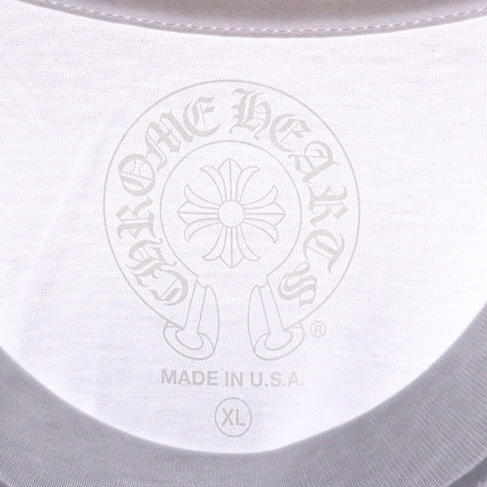 CHROME HEARTS(クロムハーツ) Miami Horseshoe S/S Tee マイアミ限定 バック ホースシュー クルーネック半袖Tシャツカットソー ホワイト