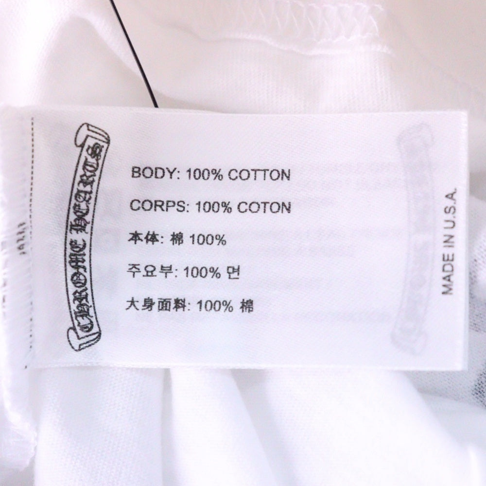 CHROME HEARTS(クロムハーツ) Miami Horseshoe S/S Tee マイアミ限定 バック ホースシュー クルーネック半袖Tシャツカットソー ホワイト