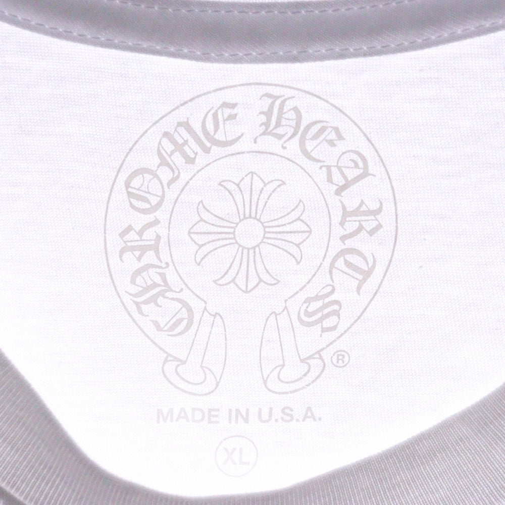 CHROME HEARTS(クロムハーツ) Miami Horseshoe S/S Tee マイアミ限定 バック ホースシュー クルーネック半袖Tシャツカットソー ホワイト