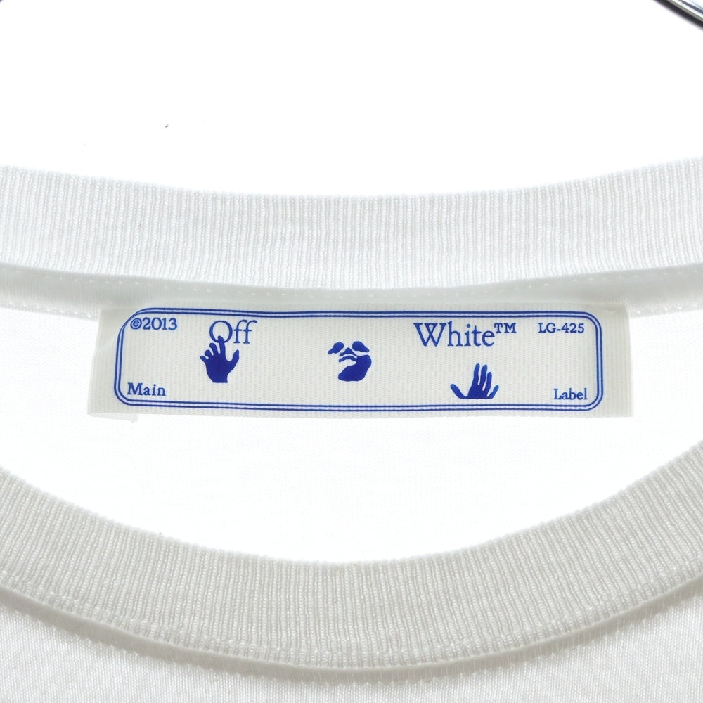 OFF-WHITE(オフホワイト) 21SS Blue Marker Double Sleeve T-Shirt レイヤード長袖Tシャツ ロンT ホワイト OMAB022S21JER001