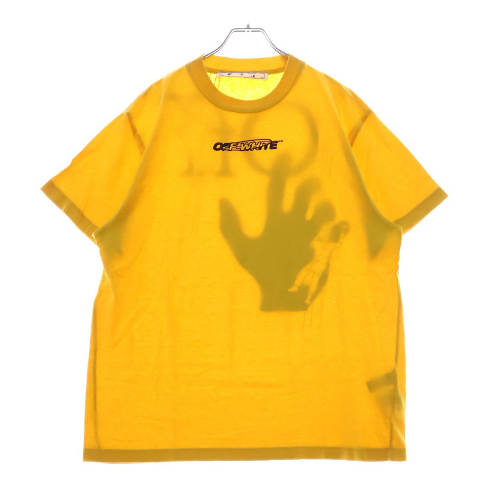 OFF-WHITE(オフホワイト) 20AW Painters Hand Logo Oversized T-Shirt 刺繍半袖Tシャツ イエロー OMAA038E20JER001