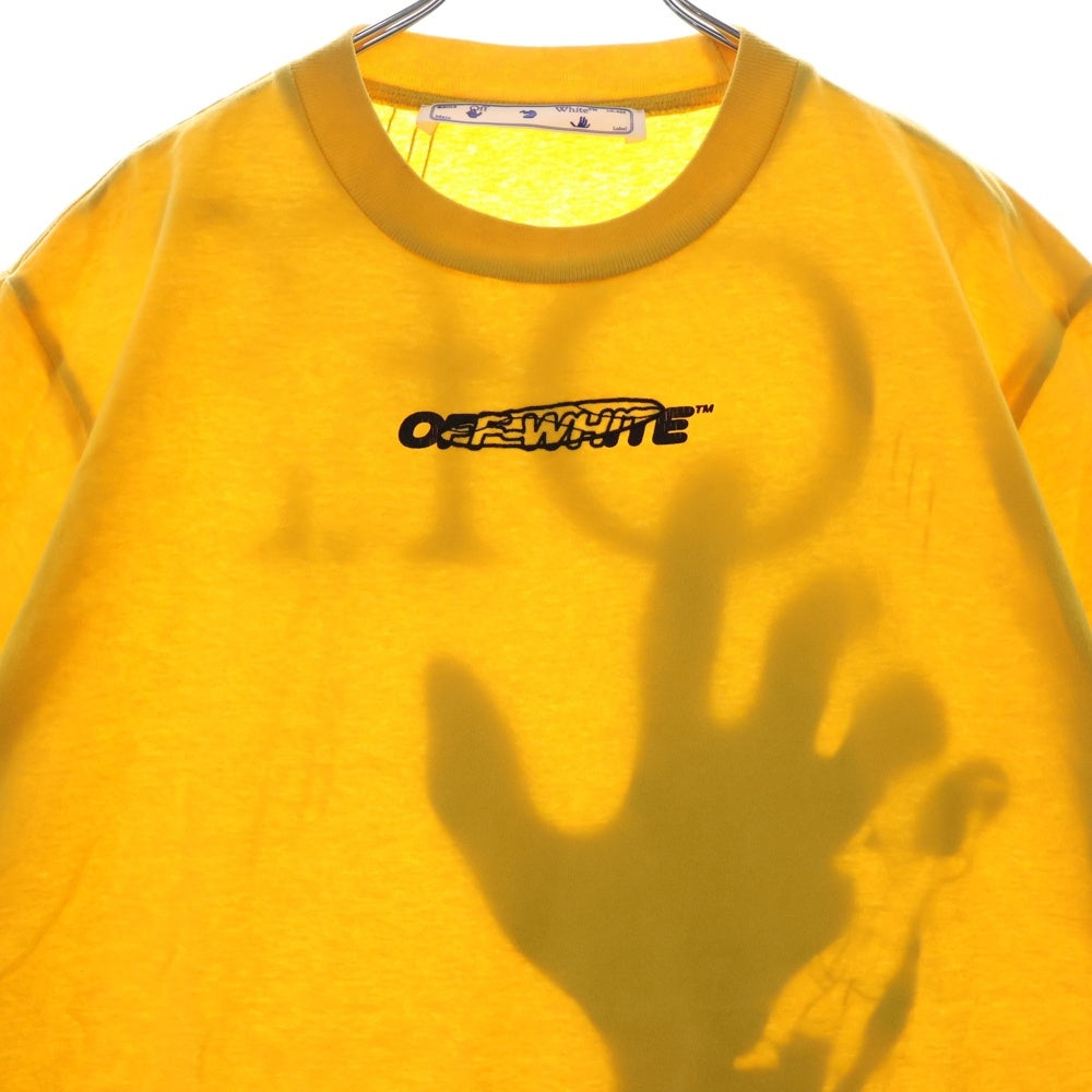 OFF-WHITE(オフホワイト) 20AW Painters Hand Logo Oversized T-Shirt 刺繍半袖Tシャツ イエロー OMAA038E20JER001