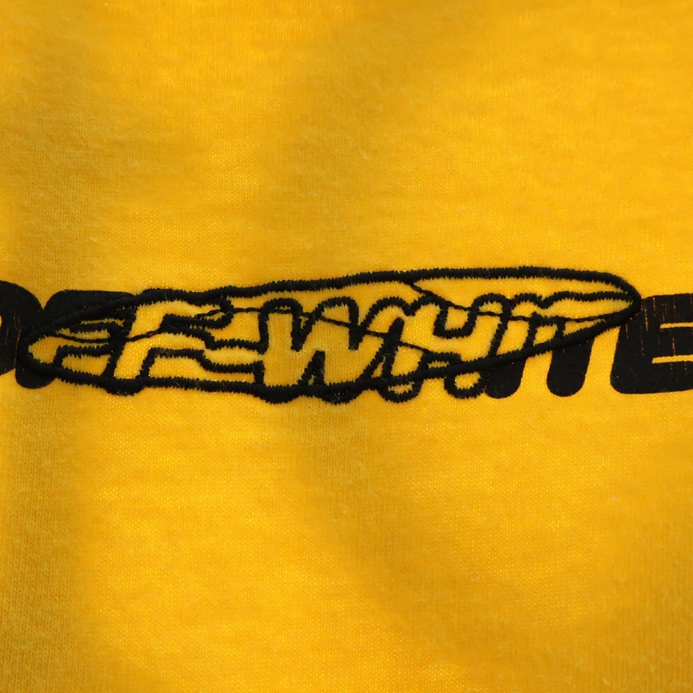 OFF-WHITE(オフホワイト) 20AW Painters Hand Logo Oversized T-Shirt 刺繍半袖Tシャツ イエロー OMAA038E20JER001