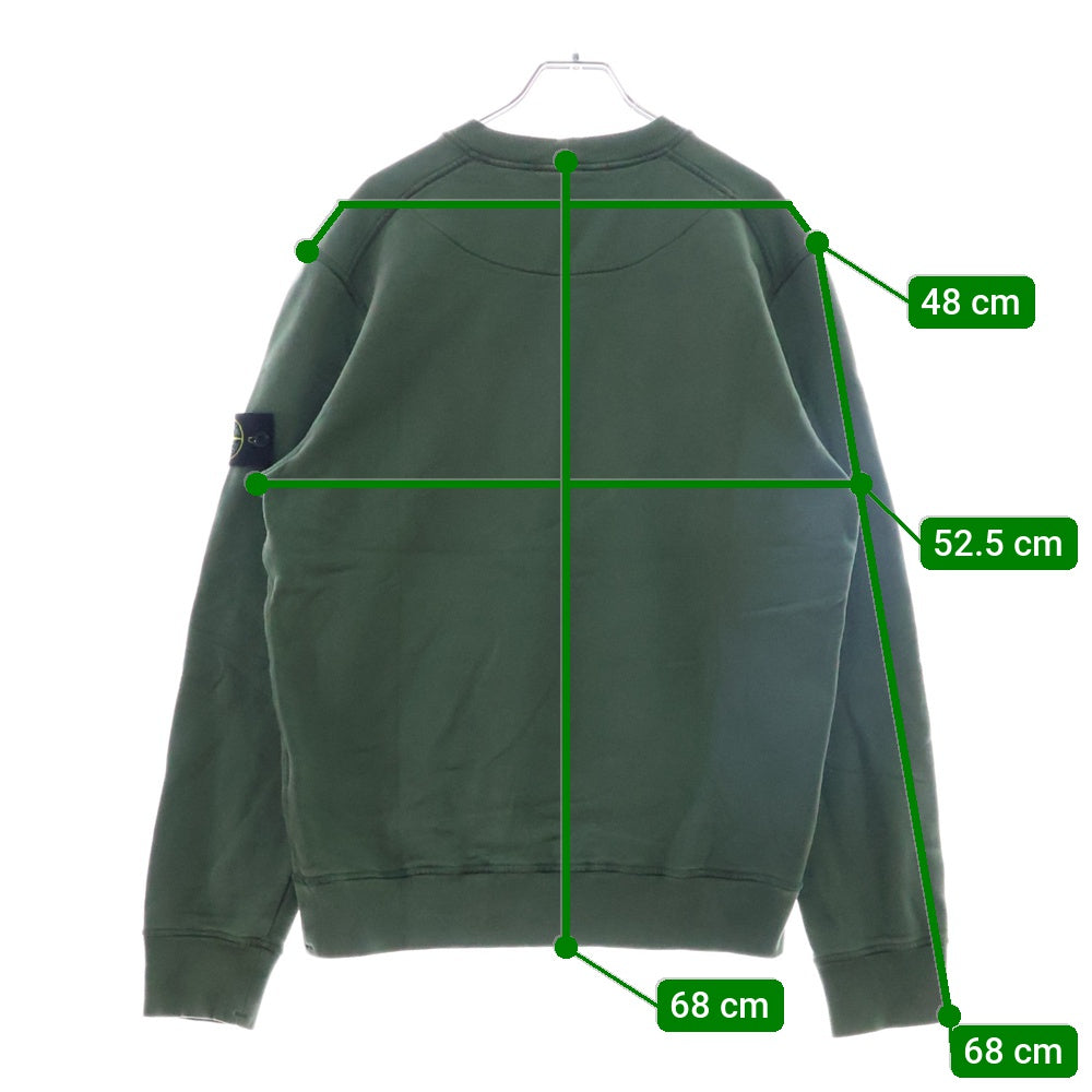STONE ISLAND(ストーンアイランド) Sweatshirt ロゴワッペン クルーネックスウェットトレーナー カーキ 751563020