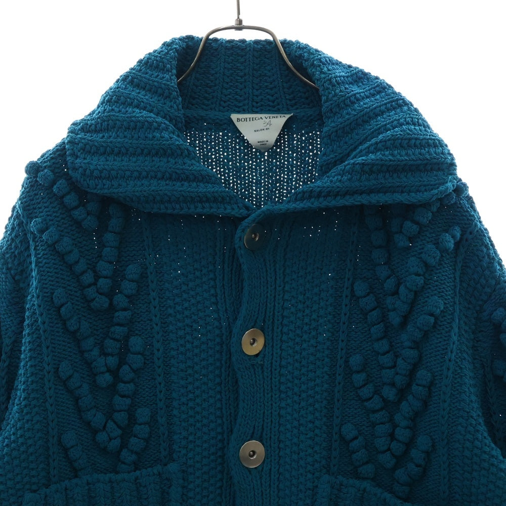 BOTTEGA VENETA(ボッテガヴェネタ) Knit Jacket Cardigan ニットジャケットカーディガン ブルー レディース 659564 V0RJ0