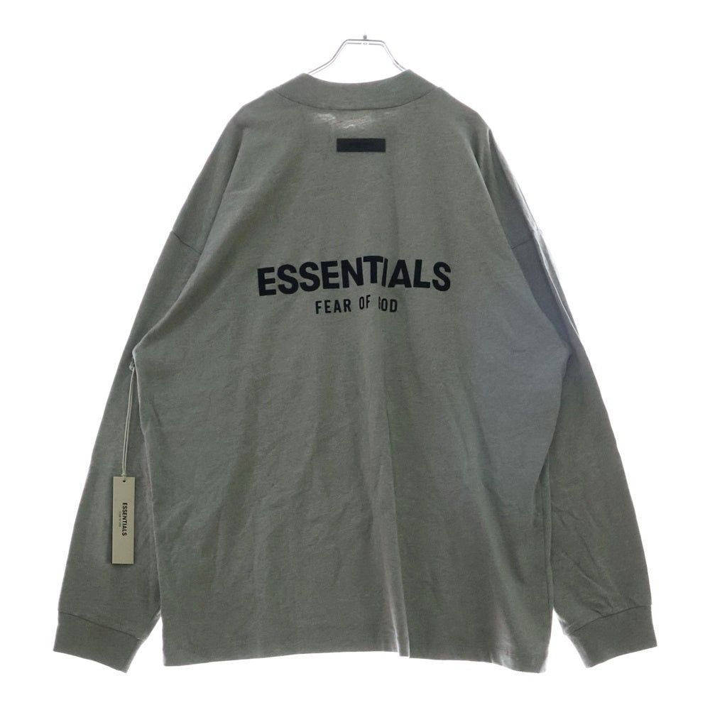 FEAR OF GOD ESSENTIALS(フィアオブゴッド エッセンシャルズ) L/S T-SHIRT フェルトロゴ 長袖Tシャツ ロンT グレー