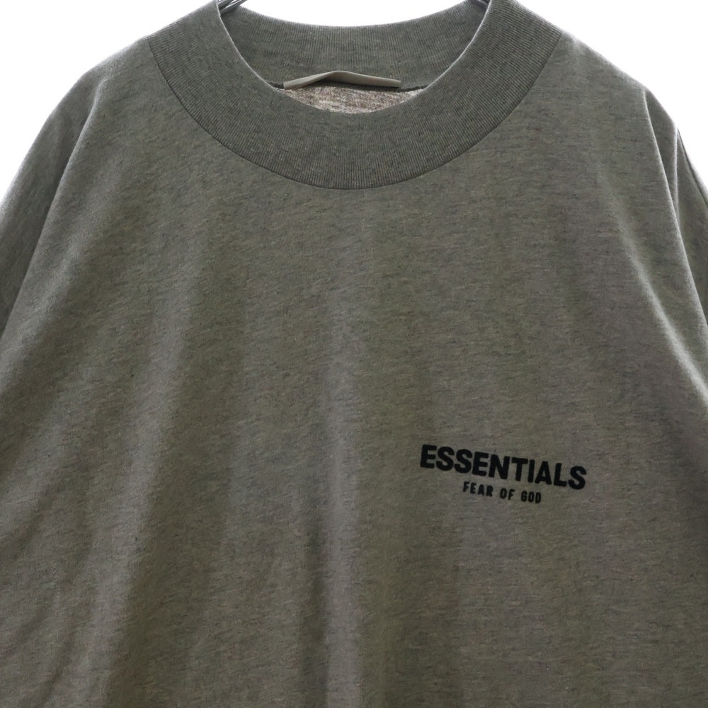 FEAR OF GOD ESSENTIALS(フィアオブゴッド エッセンシャルズ) L/S T-SHIRT フェルトロゴ 長袖Tシャツ ロンT グレー