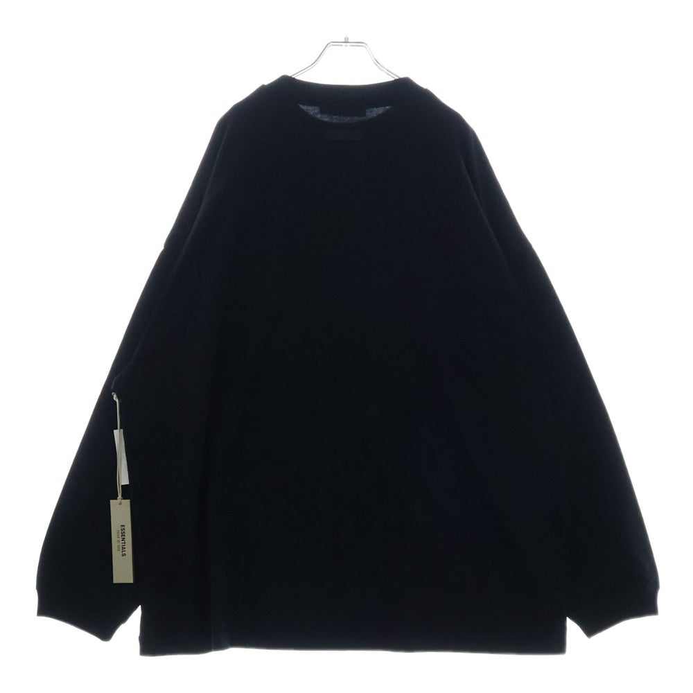 FEAR OF GOD ESSENTIALS(フィアオブゴッド エッセンシャルズ) L/S T-SHIRT ラバーロゴ 長袖Tシャツ ロンT ブラック