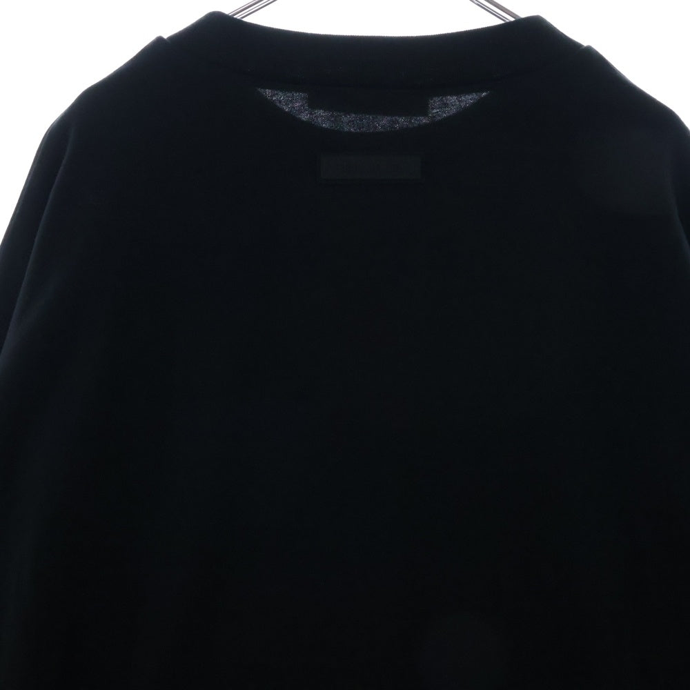 FEAR OF GOD ESSENTIALS(フィアオブゴッド エッセンシャルズ) L/S T-SHIRT ラバーロゴ 長袖Tシャツ ロンT ブラック
