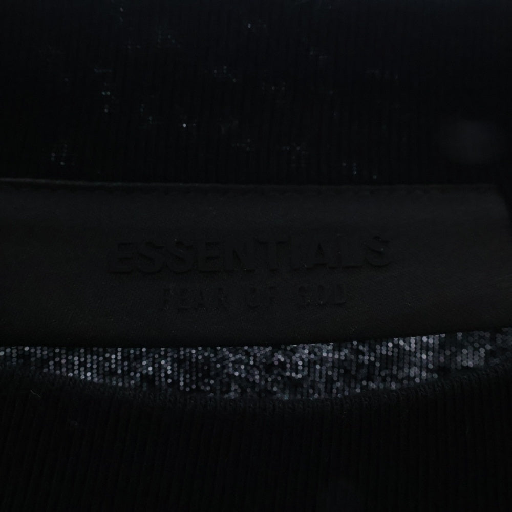 FEAR OF GOD ESSENTIALS(フィアオブゴッド エッセンシャルズ) L/S T-SHIRT ラバーロゴ 長袖Tシャツ ロンT ブラック
