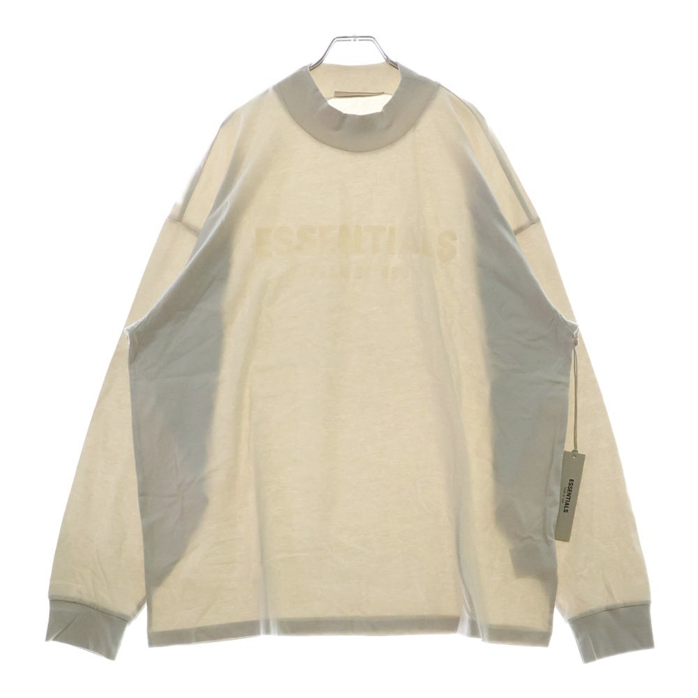 FEAR OF GOD ESSENTIALS(フィアオブゴッド エッセンシャルズ) L/S T-SHIRT ラバーロゴ 長袖Tシャツ ロンT アイボリー