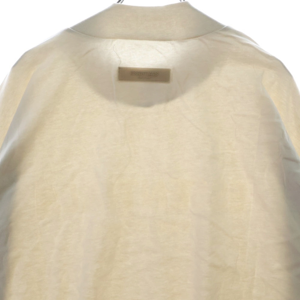 FEAR OF GOD ESSENTIALS(フィアオブゴッド エッセンシャルズ) L/S T-SHIRT ラバーロゴ 長袖Tシャツ ロンT アイボリー