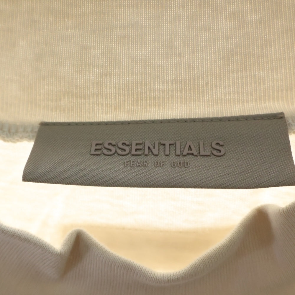 FEAR OF GOD ESSENTIALS(フィアオブゴッド エッセンシャルズ) L/S T-SHIRT ラバーロゴ 長袖Tシャツ ロンT アイボリー