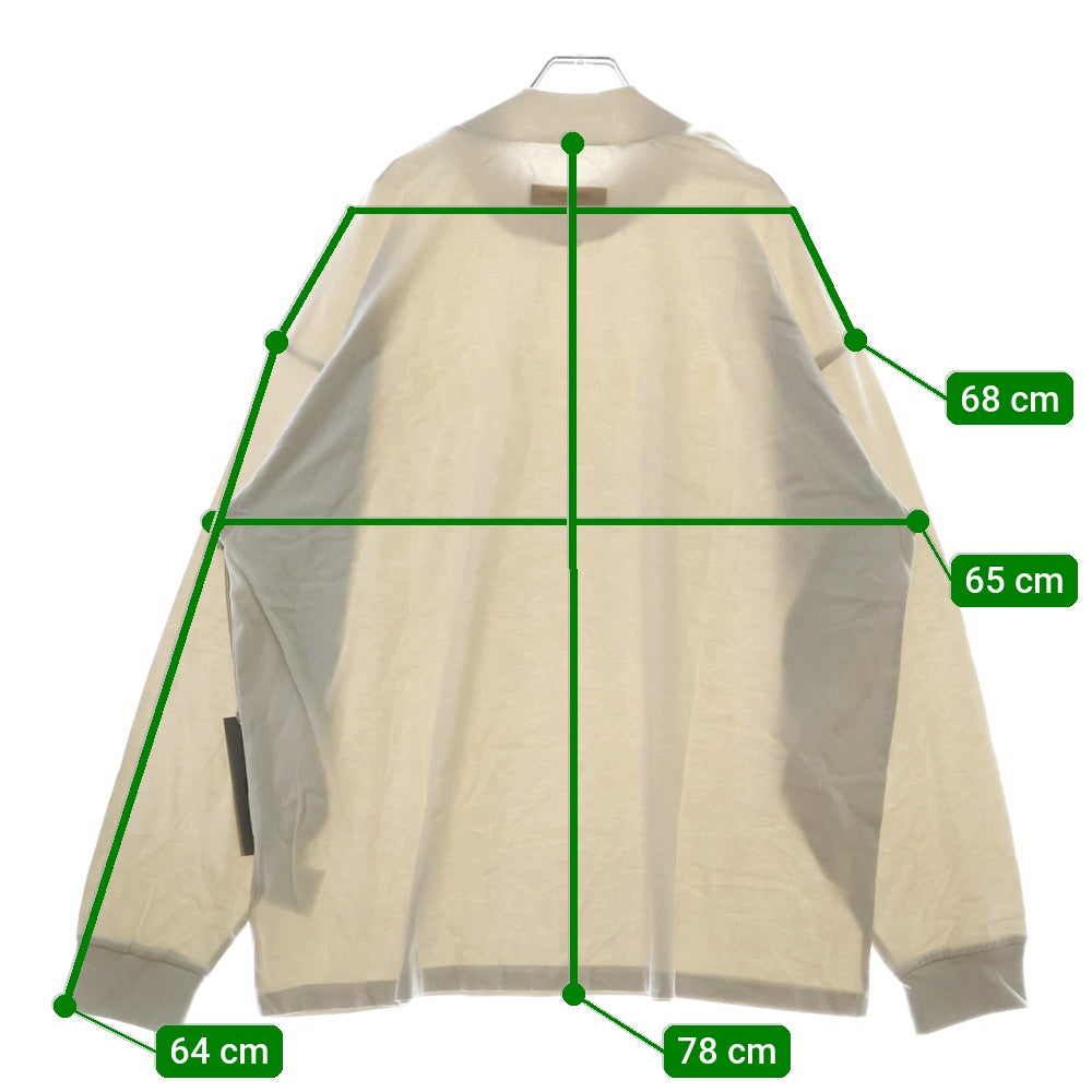 FEAR OF GOD ESSENTIALS(フィアオブゴッド エッセンシャルズ) L/S T-SHIRT ラバーロゴ 長袖Tシャツ ロンT アイボリー