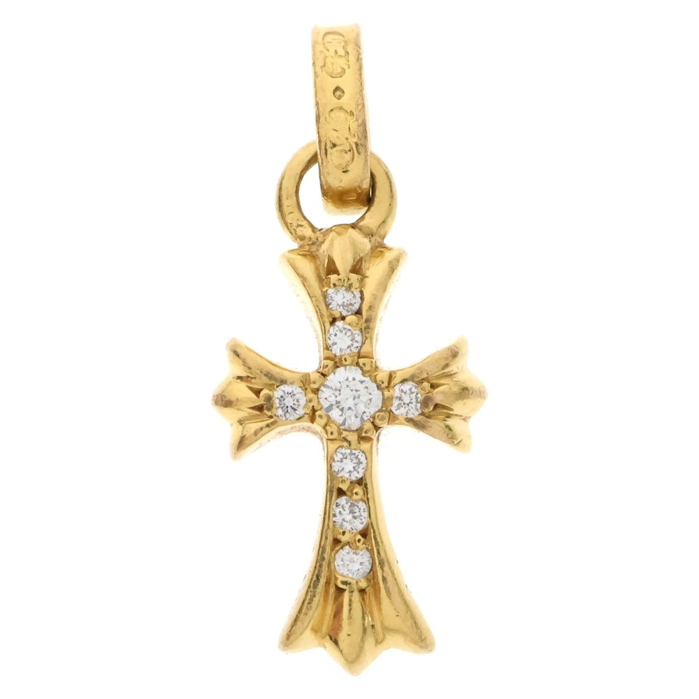 CHROME HEARTS(クロムハーツ) 22K CRS BBYFAT A/DIA ベイビーファットクロス AFTER アフターダイヤ ペンダントトップ ゴールド