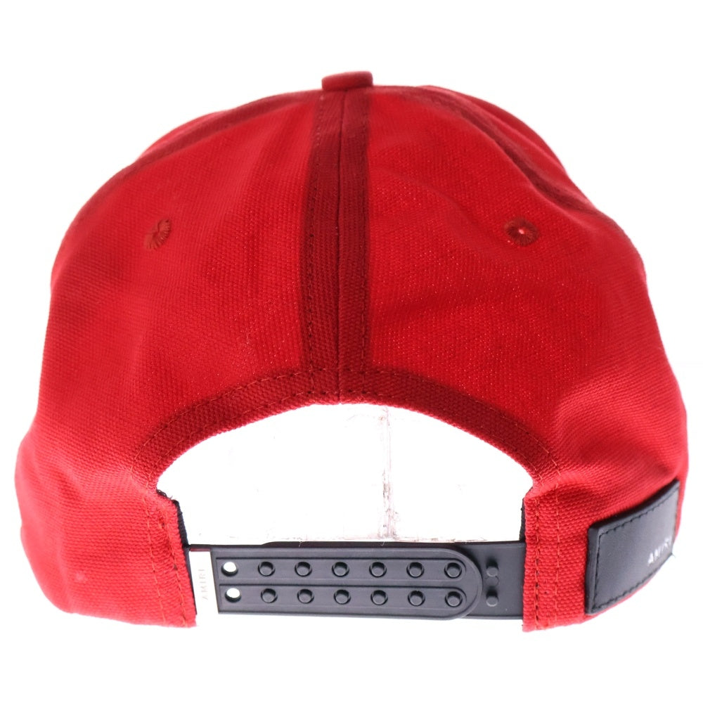 AMIRI(アミリ) FULL CANVAS MA HAT ロゴ刺繍キャップ SRAMHACP1016SMRBC012 レッド