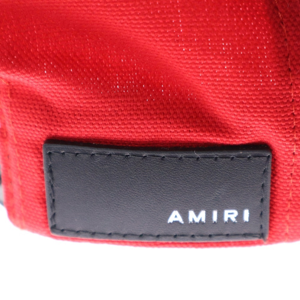 AMIRI(アミリ) FULL CANVAS MA HAT ロゴ刺繍キャップ SRAMHACP1016SMRBC012 レッド