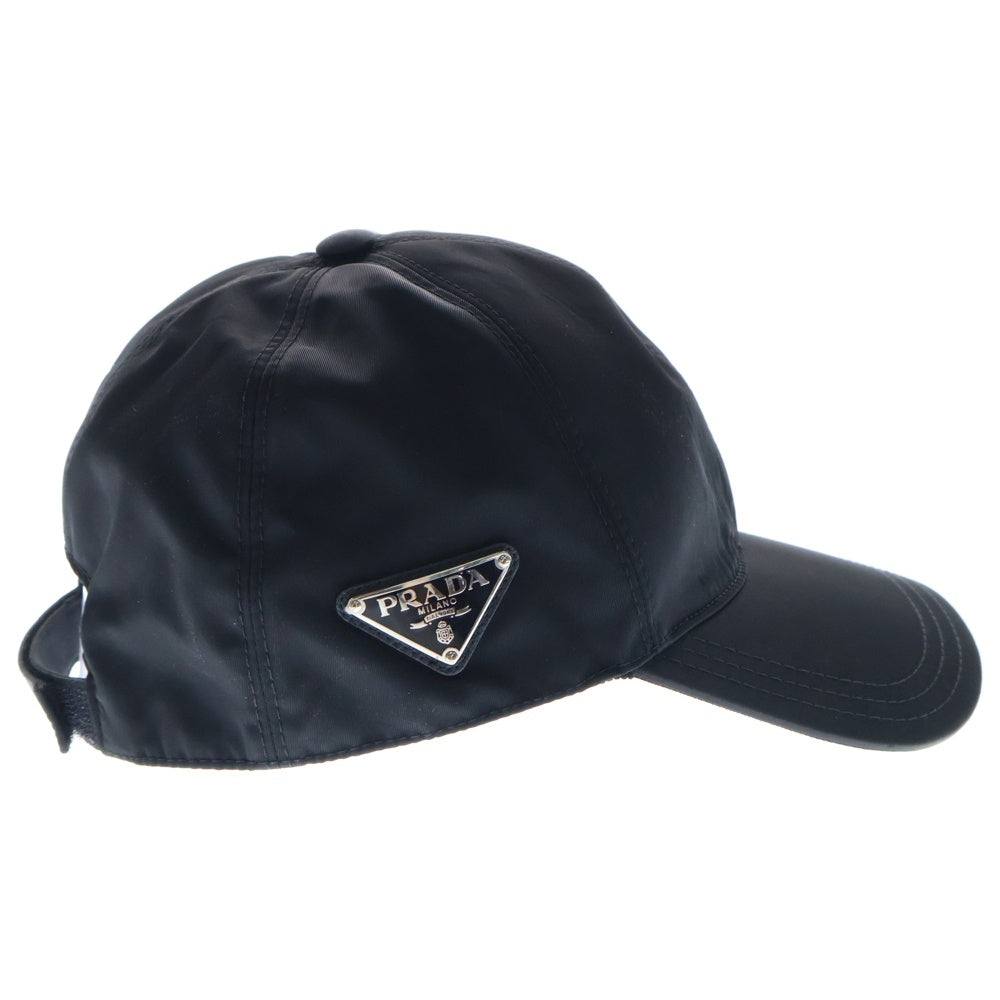 PRADA(プラダ) Re-Nylon Baseball Cap トライアングルロゴ リナイロン ベースボールキャップ 帽子 ブラック 1HC274 2DMI