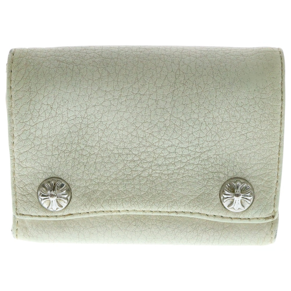 CHROME HEARTS(クロムハーツ) 3FOLD/3フォールド レザーウォレット財布 ホワイト