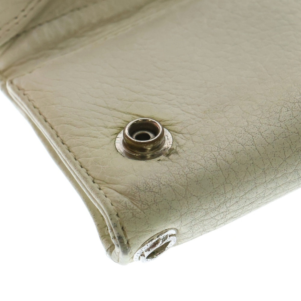 CHROME HEARTS(クロムハーツ) 3FOLD/3フォールド レザーウォレット財布 ホワイト