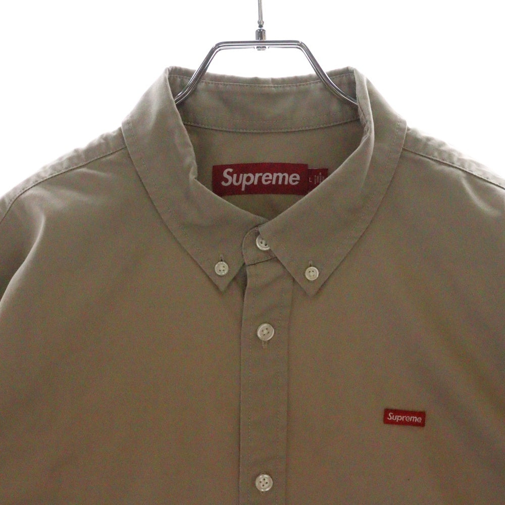 SUPREME(シュプリーム) 24AW Small Box Shirt スモールボックスロゴ 長袖シャツ ベージュ