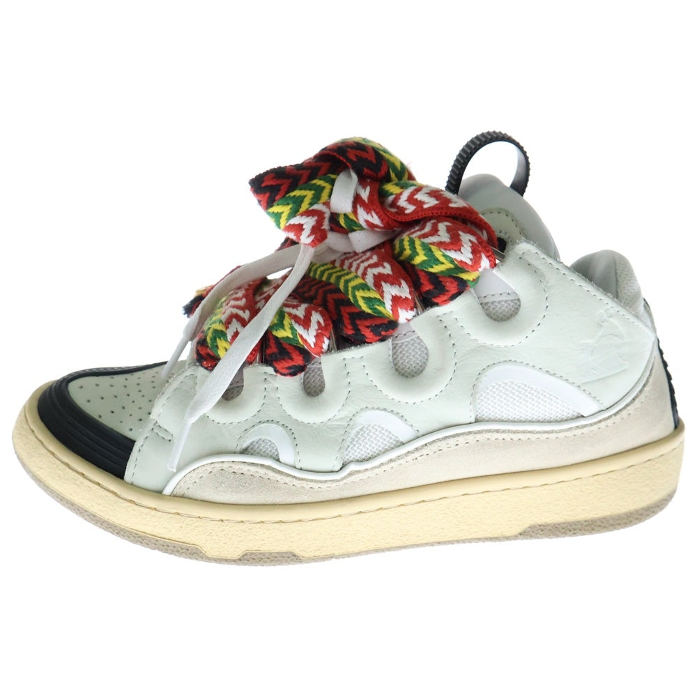 LANVIN(ランバン) Leather Curb Sneakers レザーカーブスニーカー ローカットスニーカー ホワイト FM-SKRK11-DRA2-A20