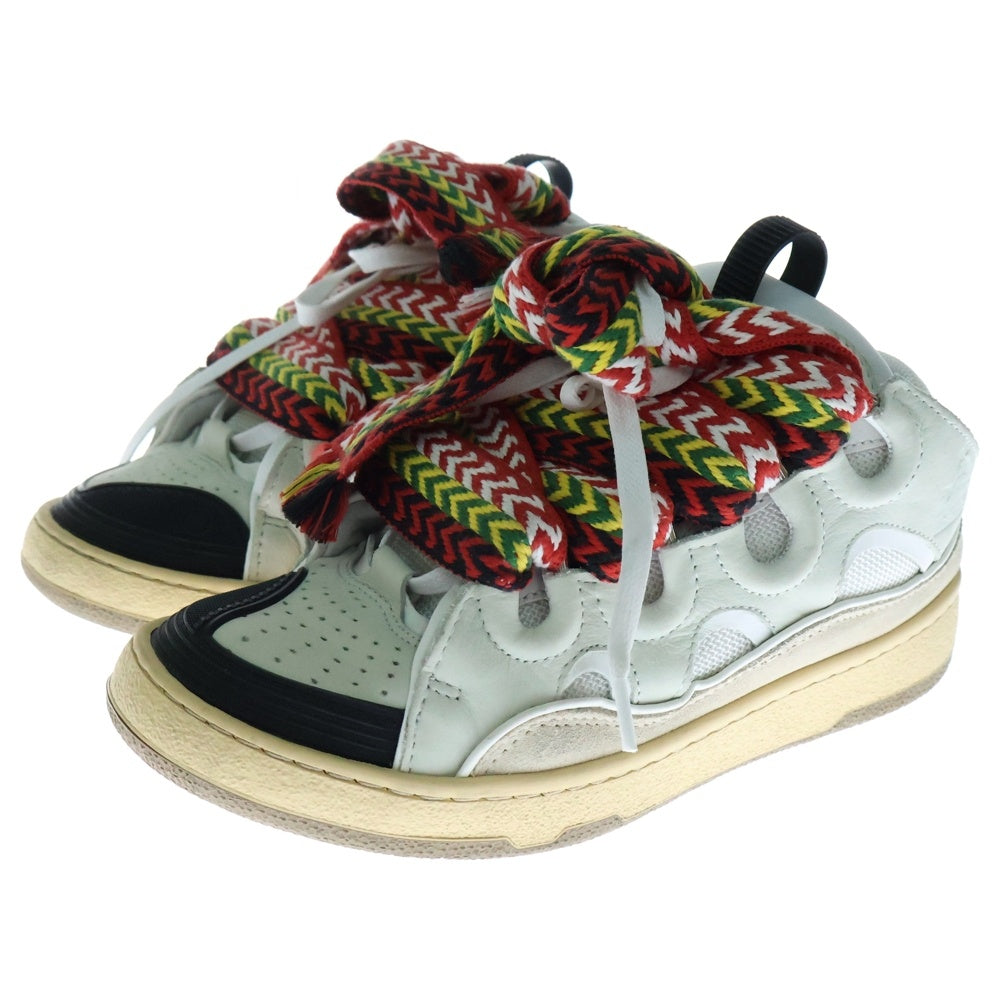 LANVIN(ランバン) Leather Curb Sneakers レザーカーブスニーカー ローカットスニーカー ホワイト FM-SKRK11-DRA2-A20