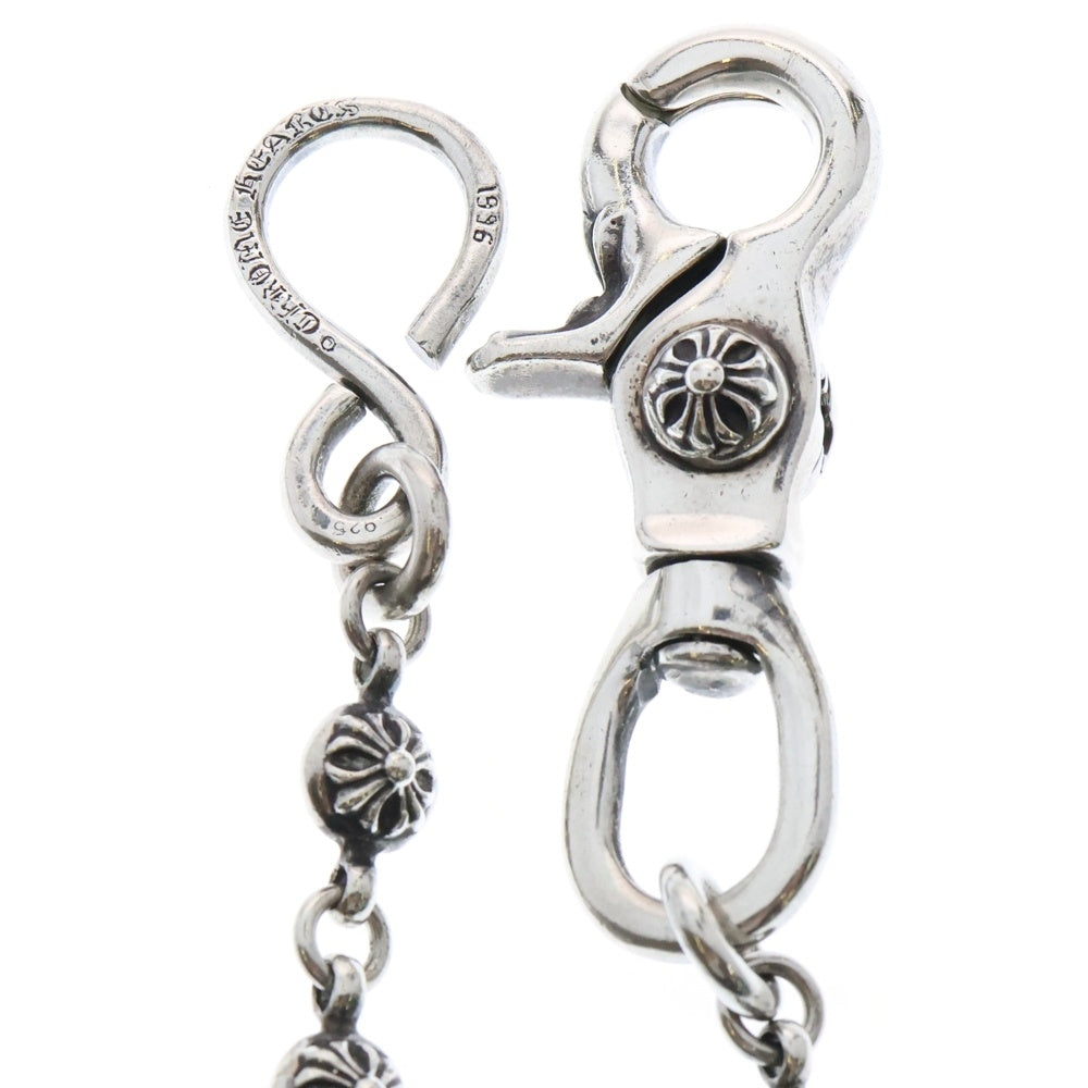 CHROME HEARTS(クロムハーツ) 1BALL LONG-S/1クリップロング#1クロスボール ウォレットチェーン シルバー BCA384