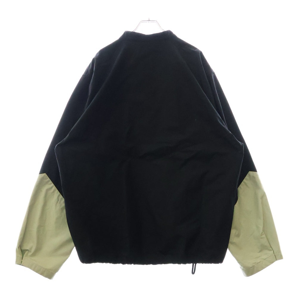 JIL SANDER(ジルサンダー) 21AW Velcro Clodure Cotton Anorak プルオーバーアノラックシャツ 長袖シャツ ブラック SMU420211 MU243400A