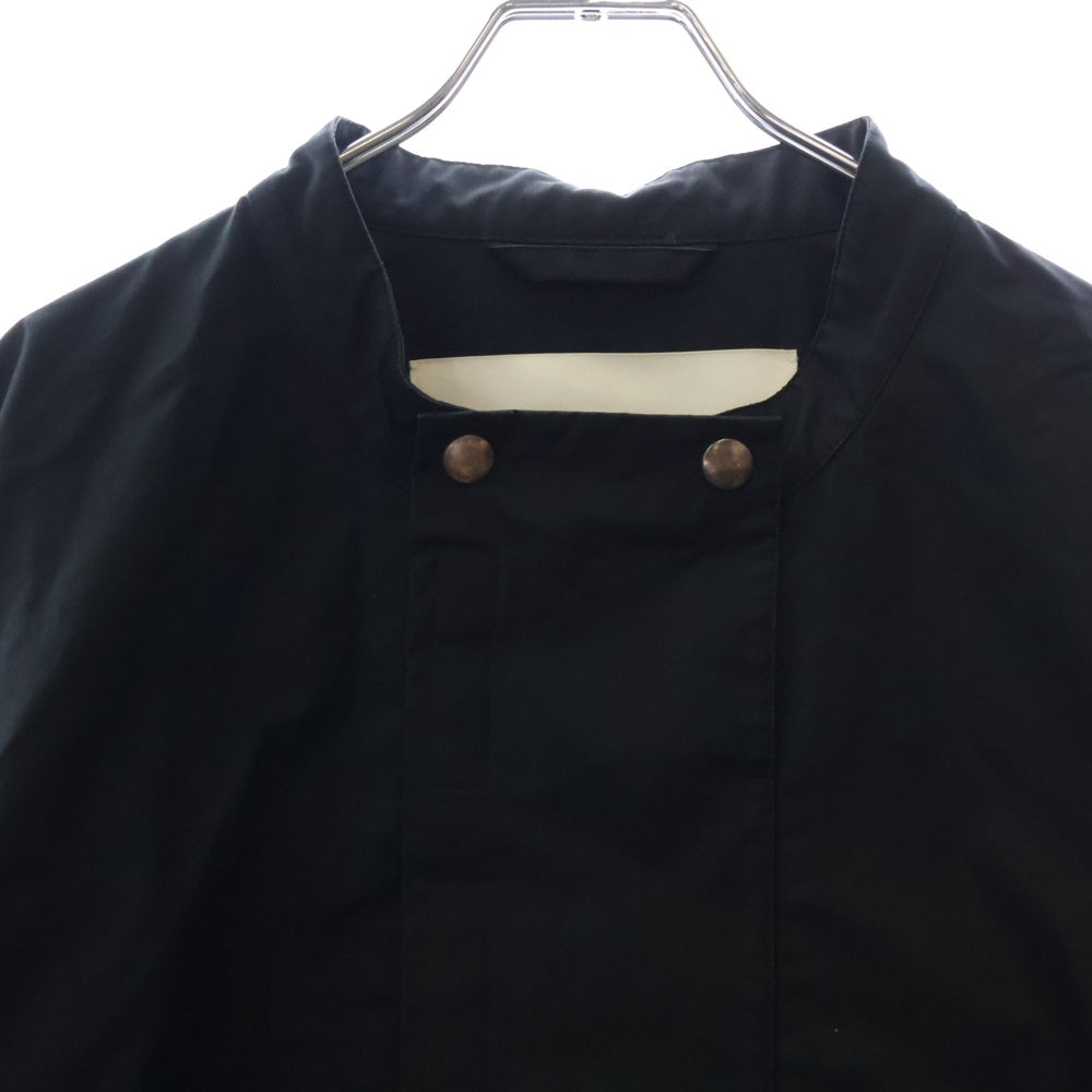 JIL SANDER(ジルサンダー) 21AW Velcro Clodure Cotton Anorak プルオーバーアノラックシャツ 長袖シャツ ブラック SMU420211 MU243400A