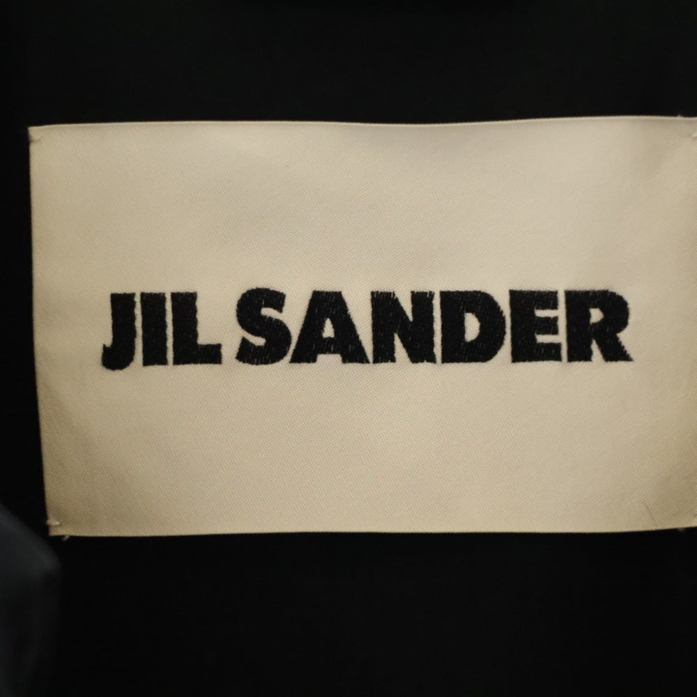 JIL SANDER(ジルサンダー) 21AW Velcro Clodure Cotton Anorak プルオーバーアノラックシャツ 長袖シャツ ブラック SMU420211 MU243400A
