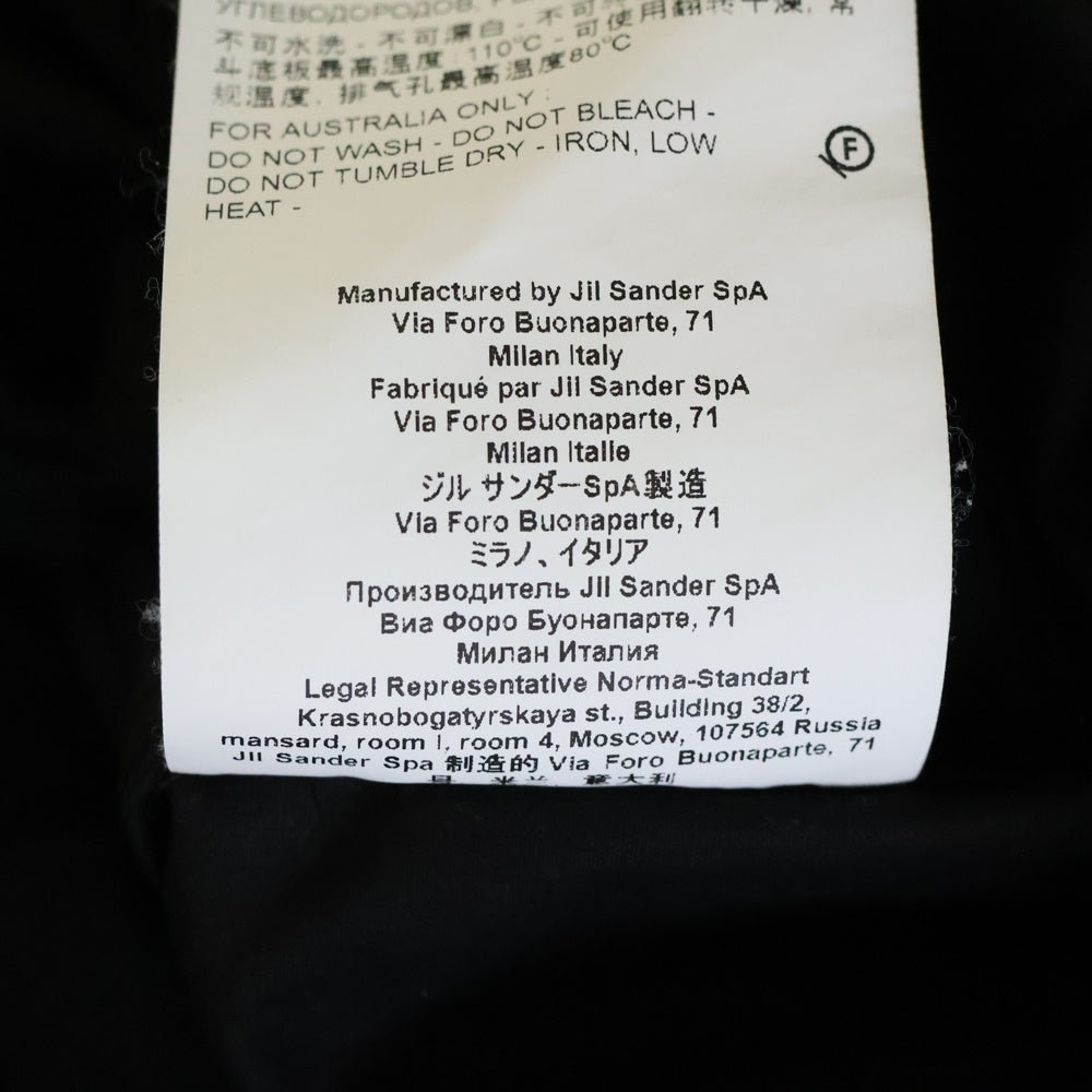 JIL SANDER(ジルサンダー) 21AW Velcro Clodure Cotton Anorak プルオーバーアノラックシャツ 長袖シャツ ブラック SMU420211 MU243400A