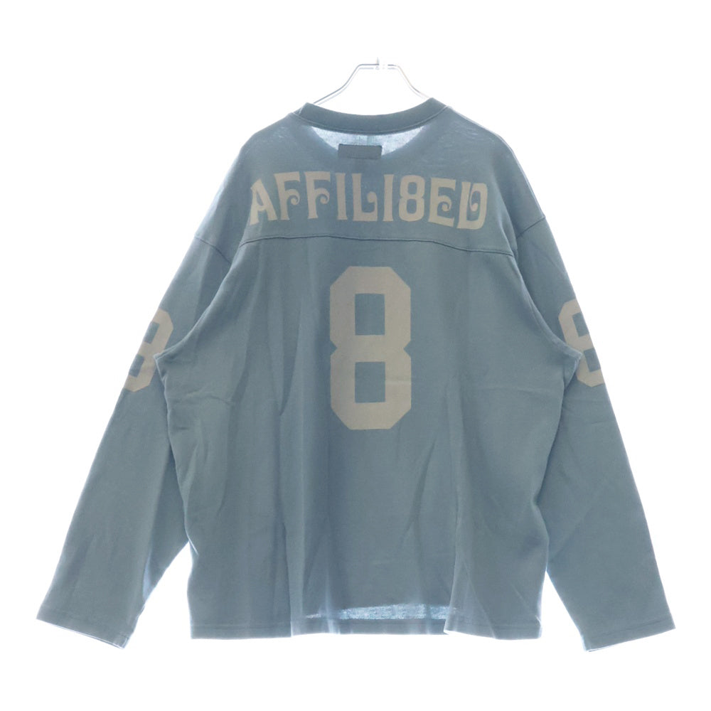 SUPREME(シュプリーム) 25SS Affiliated L/S Football Top アフィリエイト 長袖フットボールシャツ 長袖Tシャツ ロンT ブルー