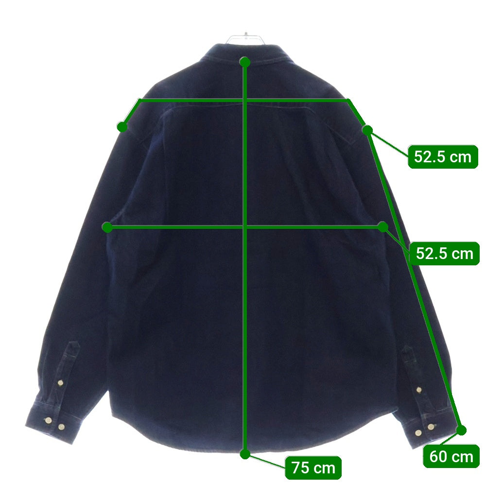 SUPREME(シュプリーム) 24AW Small Box Shirt スモールボックスロゴ 長袖デニムシャツ インディゴ
