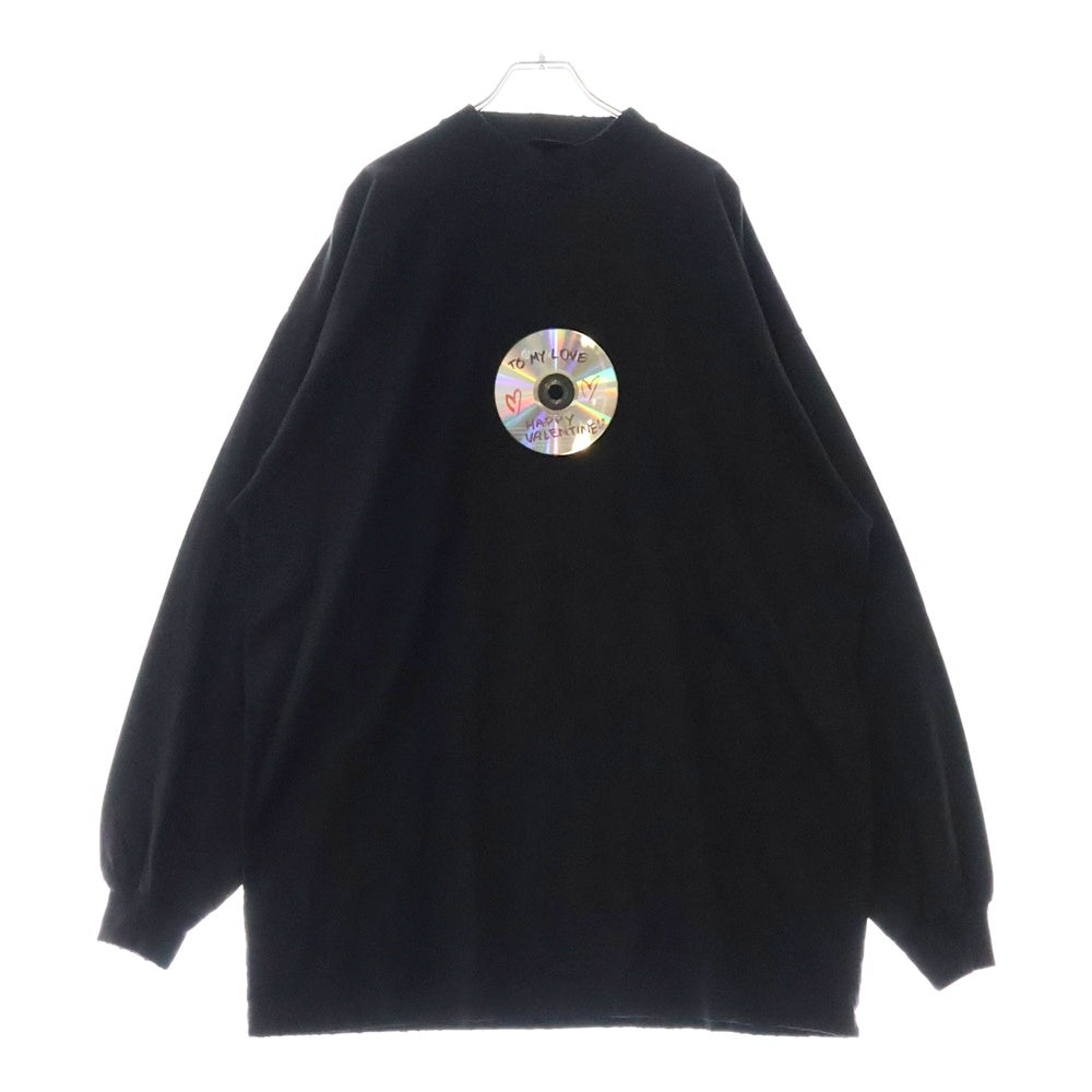 BALENCIAGA(バレンシアガ) 24SS St. Valentin CD To My Love L/S T-shirt 長袖Tシャツ ロンT ブラック 739027 TQVE4