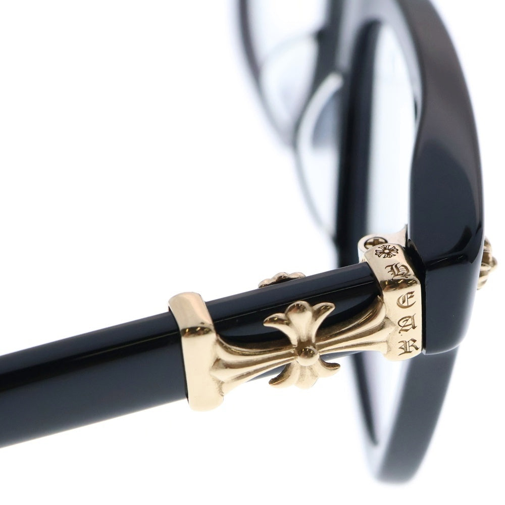 CHROME HEARTS(クロムハーツ) COX UCKER CHクロステンプルウェリントンサングラス 眼鏡 アイウェア ブラック/ゴールド